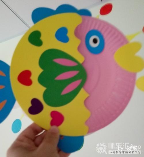 幼儿园活动区益智区环境创设纸盘小鱼——师乐汇幼儿