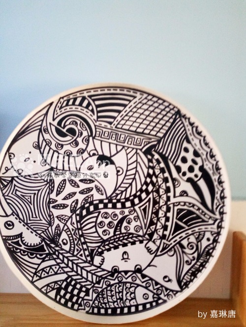 线描画――灯罩