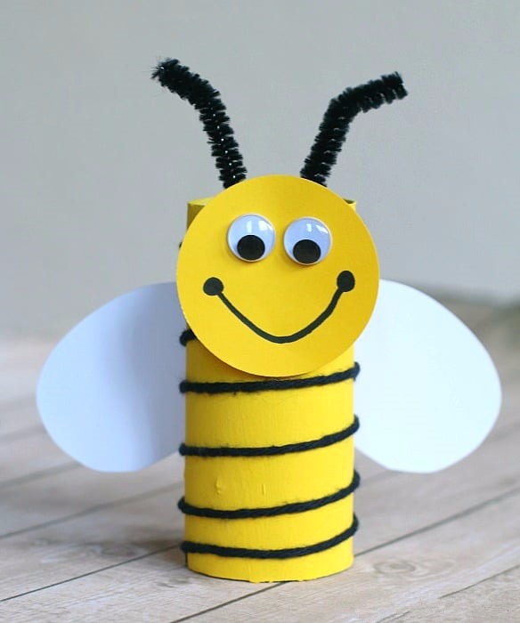 创意手工卷纸芯小蜜蜂