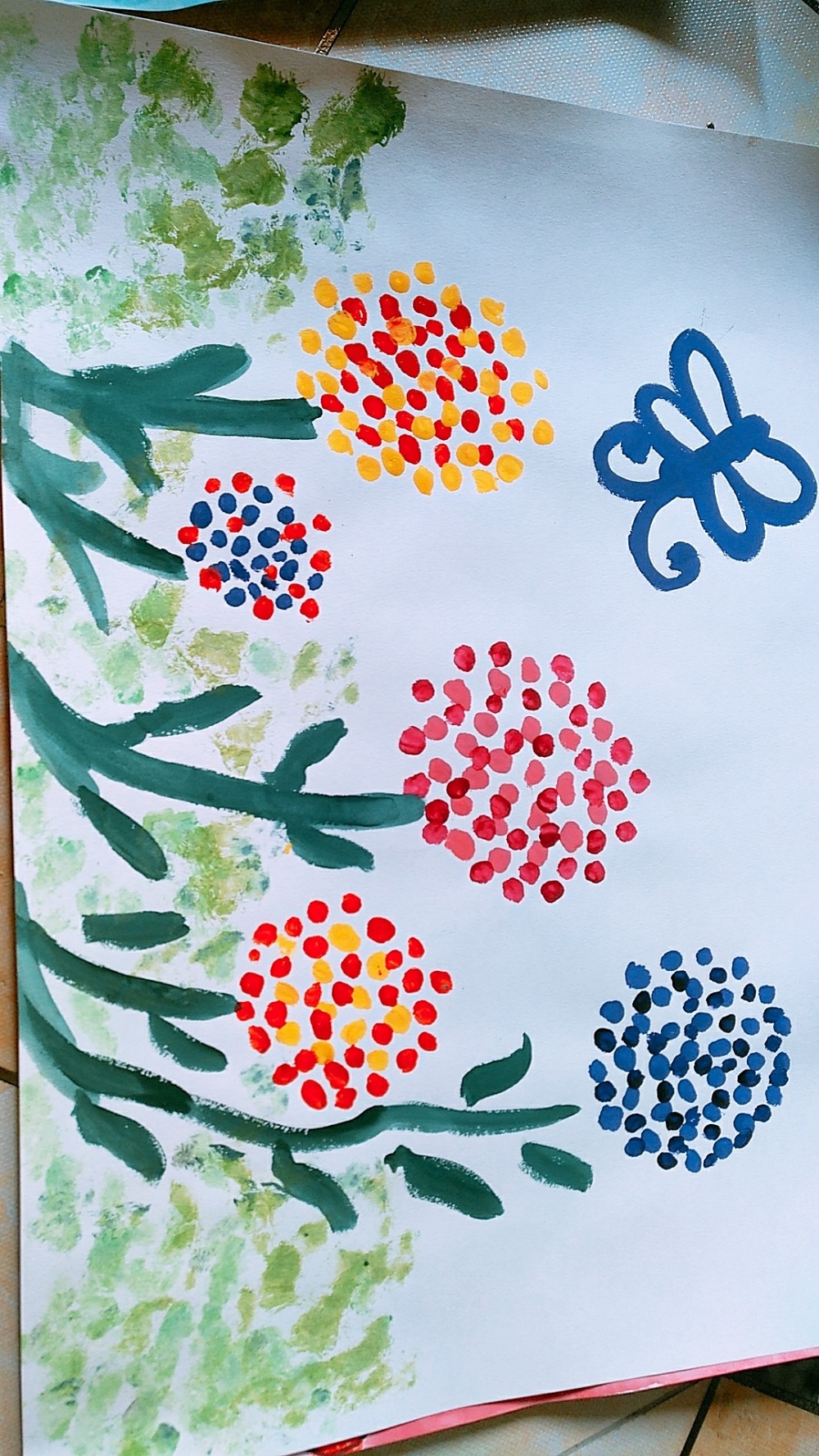 水彩画,绣球花