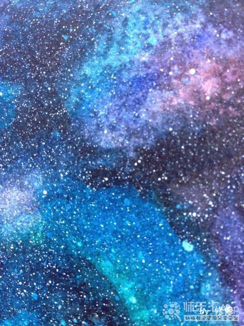 幼儿园绘画银河盐加水彩——师乐汇幼儿教师教育网