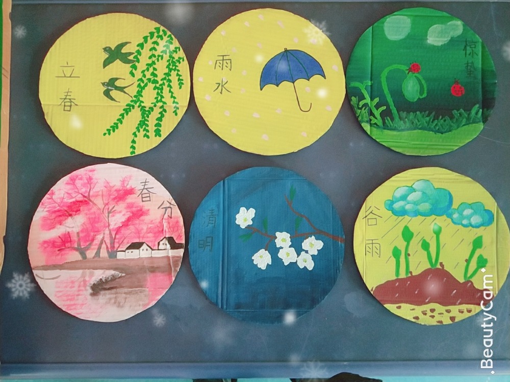 24节气,水粉画