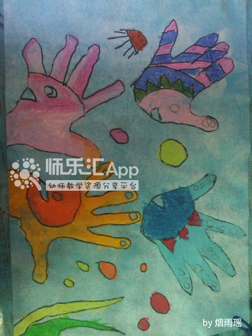 幼儿园手印画绘画手掌画—师乐汇幼儿教师教育网