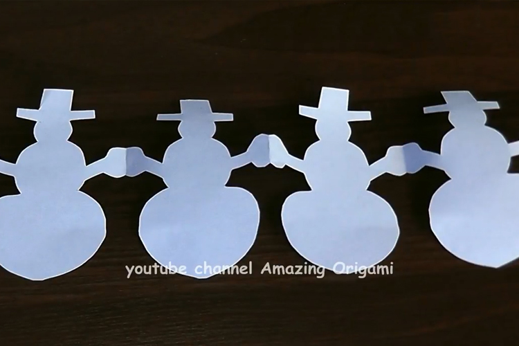 圣诞手工视频：纸质雪人