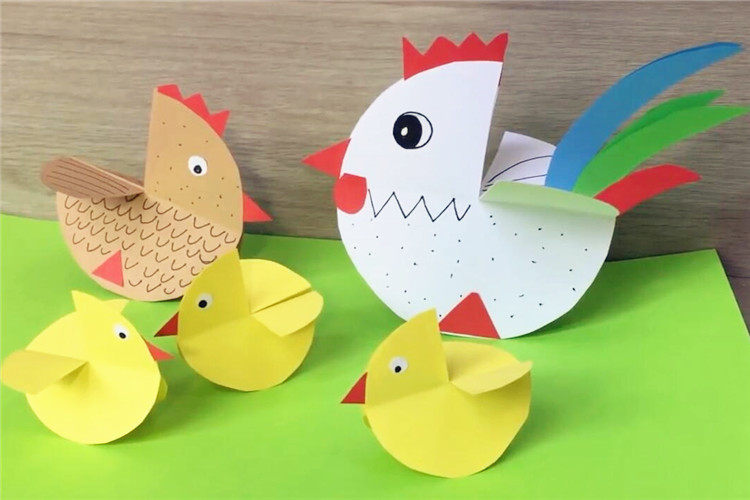 手工DIY：折纸小鸡