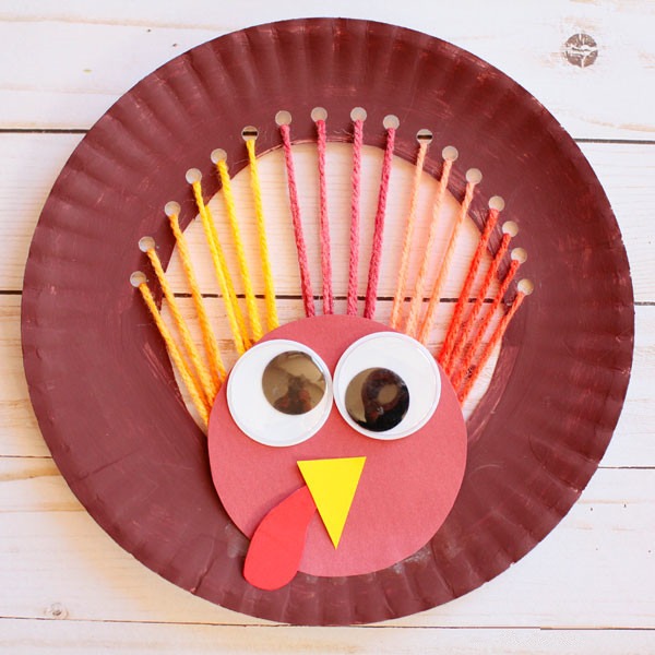 纸盘编织小火鸡