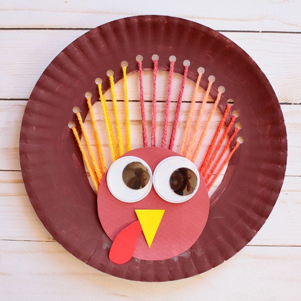 纸盘编织小火鸡